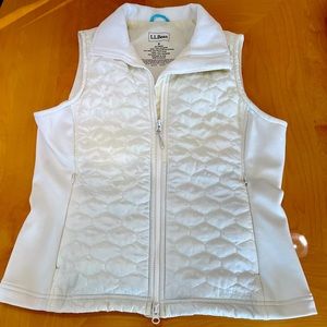 L.L. Bean Ivory Quilted Thinsulate Women’s Vest